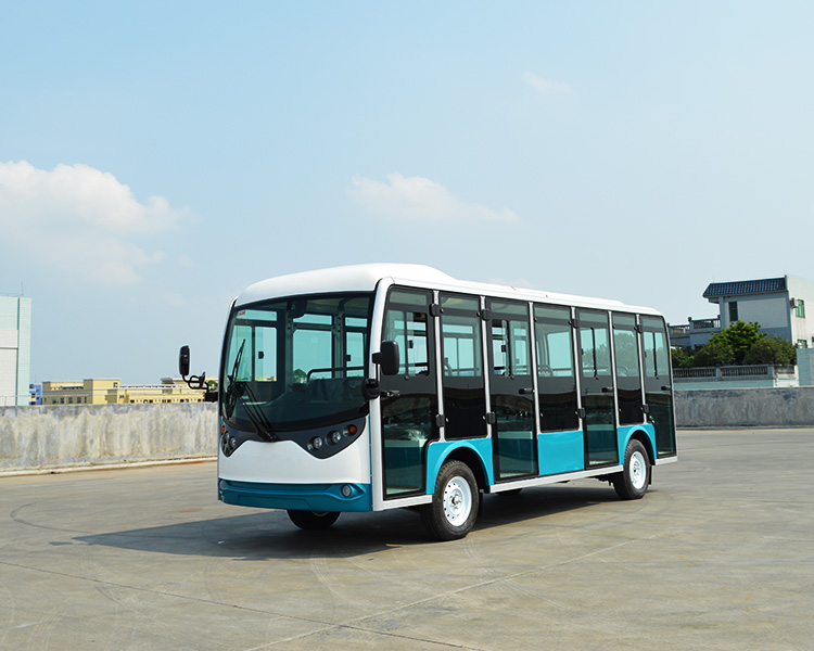 23座封閉式電動觀光車-綠欣景區觀光車